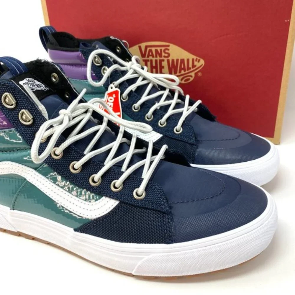 💖MEGA SALE💖VANS Sk8-Hi MTE 2.0 Womens Blue Winter Payent Leather VN0A4P3I2US
